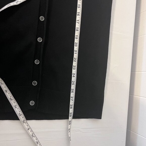 Talbots Women's Size Small Black Cardigan Button Down Cotton Blend - Picture 7 of 9